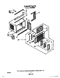 CABINET Diagram and Parts List for ACQ082XW0  Whirlpool Air Conditioner