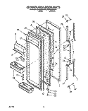 REFRIGERATOR DOOR Diagram and Parts List for ED25DQXAW00  Whirlpool Refrigerator
