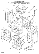 CHASSIS Diagram and Parts List for SF356BEKQ0  Whirlpool Range