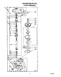 GEARCASE Diagram and Parts List for KAWE540WAL2  KitchenAid Washer