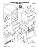 CABINET LINER AND DOOR, LITERATURE Diagram and Parts List for KUIS185EAL1  KitchenAid Ice Maker