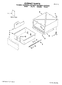 CABINET PARTS Diagram and Parts List for LAB2700ML0  Whirlpool Laundry Accessories