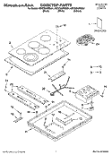 COOKTOP PARTS, OPTIONAL PARTS Diagram and Parts List for KECC566RSS01  KitchenAid Cooktop