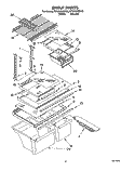 SHELF Diagram and Parts List for RT18AKXDW00  Roper Refrigerator