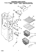 FREEZER LINER PARTS Diagram and Parts List for KSRI22FNSS00  KitchenAid Refrigerator