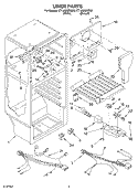 LINER Diagram and Parts List for CT14NKXKQ00  Crosley Refrigerator