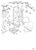 FRAME Diagram and Parts List for GX900QPHB0  Whirlpool Trash Compactor