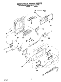 DISPENSER AND FRONT PARTS Diagram and Parts List for KSSO36QMB00  KitchenAid Refrigerator