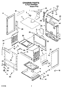 CHASSIS PARTS Diagram and Parts List for SF303PEPQ3  Whirlpool Range