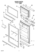 DOOR PARTS Diagram and Parts List for IST183300  Inglis Refrigerator