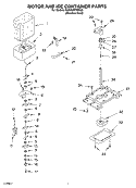 MOTOR AND ICE CONTAINER PARTS Diagram and Parts List for KSRG25FKSS05  KitchenAid Refrigerator