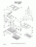 SHELF PARTS Diagram and Parts List for GX2SHDXVB02  Whirlpool Refrigerator