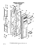 FREEZER DOOR Diagram and Parts List for 8ED22DQXXN00  Whirlpool Refrigerator