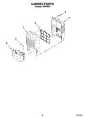 CABINET PARTS Diagram and Parts List for AD50DSS0  Whirlpool Dehumidifier
