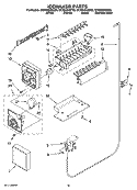 ICEMAKER PARTS, OPTIONAL PARTS Diagram and Parts List for GC5SHEXNQ05  Whirlpool Refrigerator