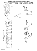 MOTOR AND ICE CONTAINER PARTS Diagram and Parts List for KSRG22FTBL01  KitchenAid Refrigerator