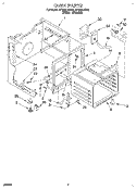 OVEN Diagram and Parts List for RF3661XDW0  Whirlpool Range