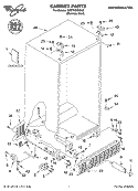 CABINET PARTS Diagram and Parts List for GD5THGXKS03  Whirlpool Refrigerator