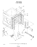 TUB , LITERATURE AND OPTIONAL Diagram and Parts List for DP3000XRN3  Whirlpool Dishwasher