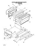 DOOR AND BROILER Diagram and Parts List for SF310PEAQ2  Whirlpool Range