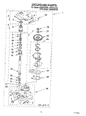 GEARCASE Diagram and Parts List for LSQ9110LG0  Whirlpool Washer