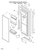 REFRIGERATOR DOOR Diagram and Parts List for KSRB27FHWH00  KitchenAid Refrigerator