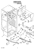 LINER PARTS Diagram and Parts List for IR8GSMXRS02  Whirlpool Refrigerator