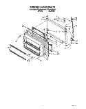 FREEZER DOOR Diagram and Parts List for ET20NKXZN00  Whirlpool Refrigerator