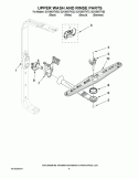 UPPER WASH AND RINSE PARTS Diagram and Parts List for DU1300XTVS3  Whirlpool Dishwasher