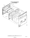 OVEN DOOR Diagram and Parts List for KEMI300VBL4  KitchenAid Microwave Oven Combo