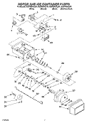 MOTOR AND ICE CONTAINER PARTS Diagram and Parts List for GC5THGXLB01  Whirlpool Refrigerator