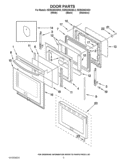 DOOR PARTS Diagram and Parts List for KERS206XSS2  KitchenAid Range