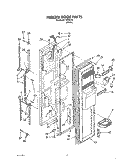 FREEZER DOOR Diagram and Parts List for 3XRA700  Whirlpool Refrigerator