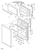 DOOR Diagram and Parts List for ET18GKXGN01  Whirlpool Refrigerator