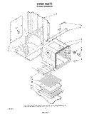 OVEN Diagram and Parts List for RB1000XVW0  Whirlpool Wall Oven