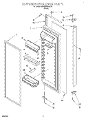 REFRIGERATOR DOOR Diagram and Parts List for KSUB25QDBL00  KitchenAid Refrigerator