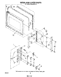 DOOR AND LATCH Diagram and Parts List for MW8580XL9  Whirlpool Microwave