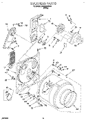 BULKHEAD, LIT/OPTIONAL Diagram and Parts List for GCE2900XSW3  Whirlpool Dryer