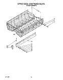 UPPER RACK AND TRACK Diagram and Parts List for KUDM220T2  KitchenAid Dishwasher