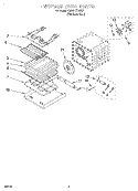 INTERNAL OVEN Diagram and Parts List for KEBS177DSS7  KitchenAid Wall Oven