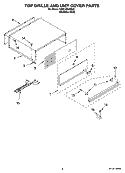 TOP GRILLE AND UNIT COVER PARTS Diagram and Parts List for KSSC48QMS03  KitchenAid Refrigerator