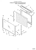 DOOR, LIT/OPTIONAL Diagram and Parts List for SF310BEGW0  Whirlpool Range