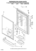 REFRIGERATOR DOOR PARTS Diagram and Parts List for GB2SHDXPB00  Whirlpool Refrigerator