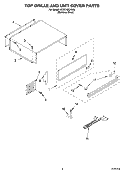 TOP GRILLE & UNIT COVER Diagram and Parts List for KSSC42QKS00  KitchenAid Refrigerator