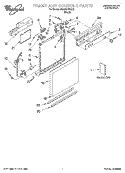 FRAME AND CONSOLE, LITERATURE Diagram and Parts List for DU890DWGU2  Whirlpool Dishwasher
