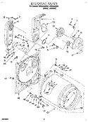 BULKHEAD Diagram and Parts List for LGR5638AN3  Whirlpool Dryer