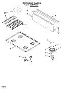 Part Location Diagram of 9760697 Whirlpool Cooktop