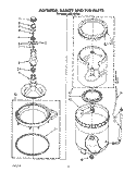 AGITATOR, BASKET AND TUB Diagram and Parts List for LA5610XTW1  Whirlpool Washer