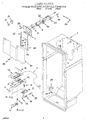 LINER Diagram and Parts List for KTRS25KGWH01  KitchenAid Refrigerator