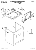 TOP AND CABINET PARTS Diagram and Parts List for CAWS966RQ1  Crosley Washer